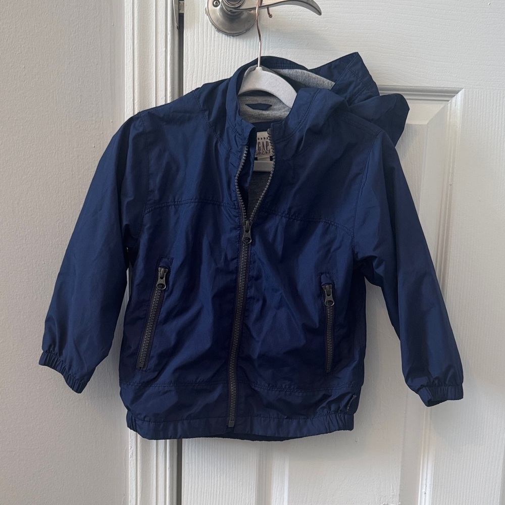 GAP Kids Navy Hooded Rain Jacket